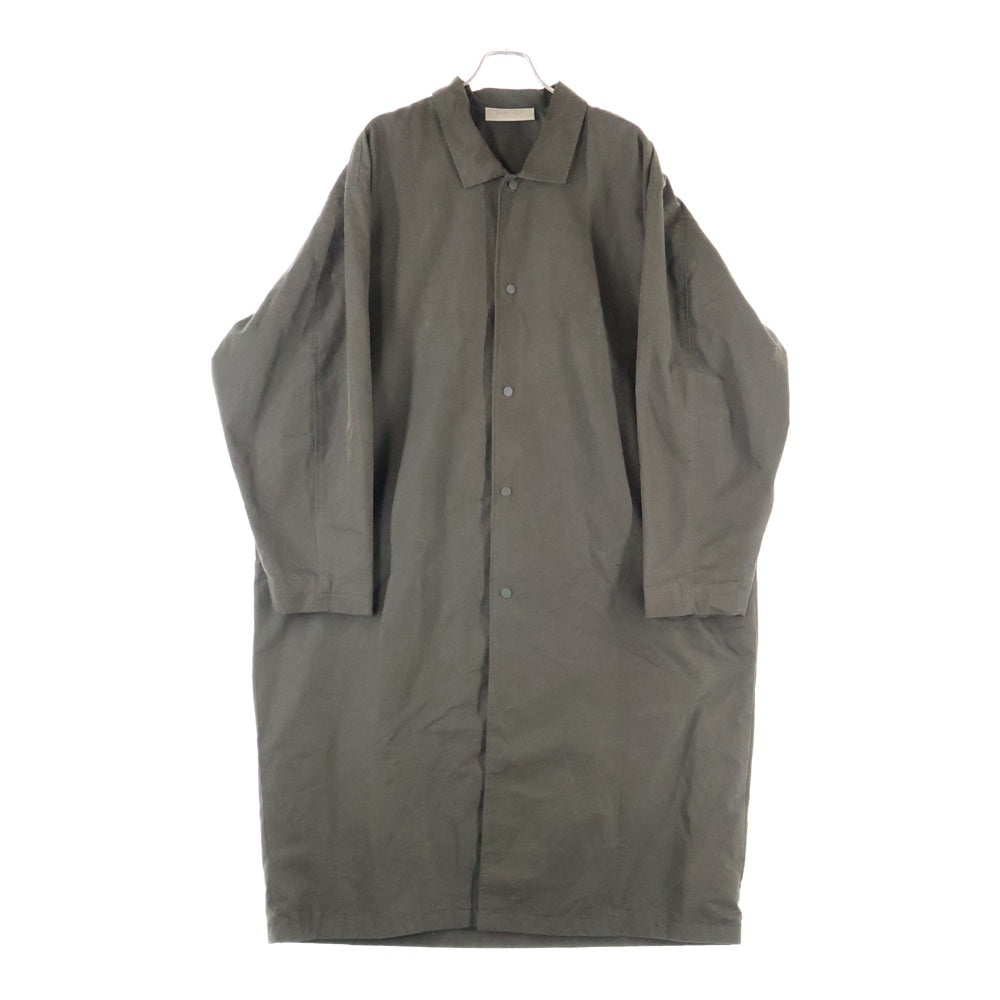 FEAR OF GOD ESSENTIALS(フィアオブゴッド エッセンシャルズ) 23SS Long Coat ロングコート ラバーロゴスナップボタンロングコート ブラウン