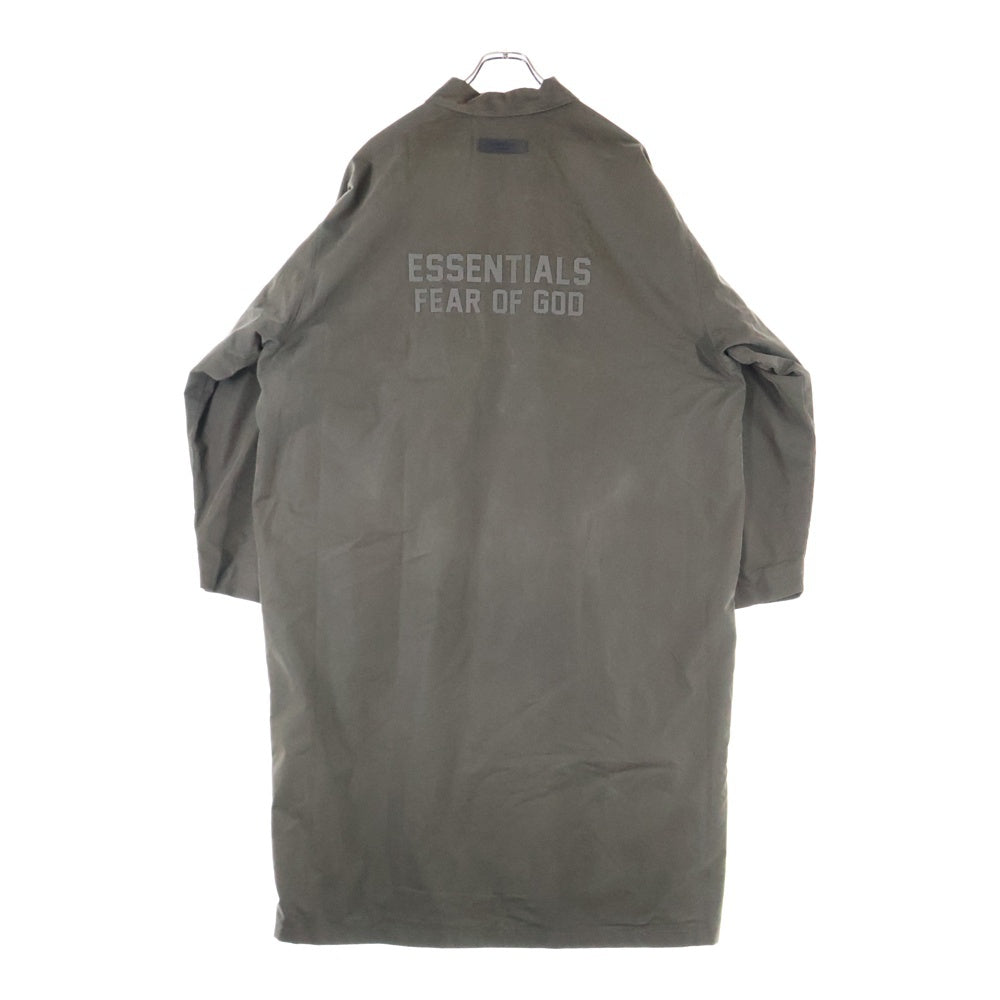 FEAR OF GOD ESSENTIALS(フィアオブゴッド エッセンシャルズ) 23SS Long Coat ロングコート ラバーロゴスナップボタンロングコート ブラウン