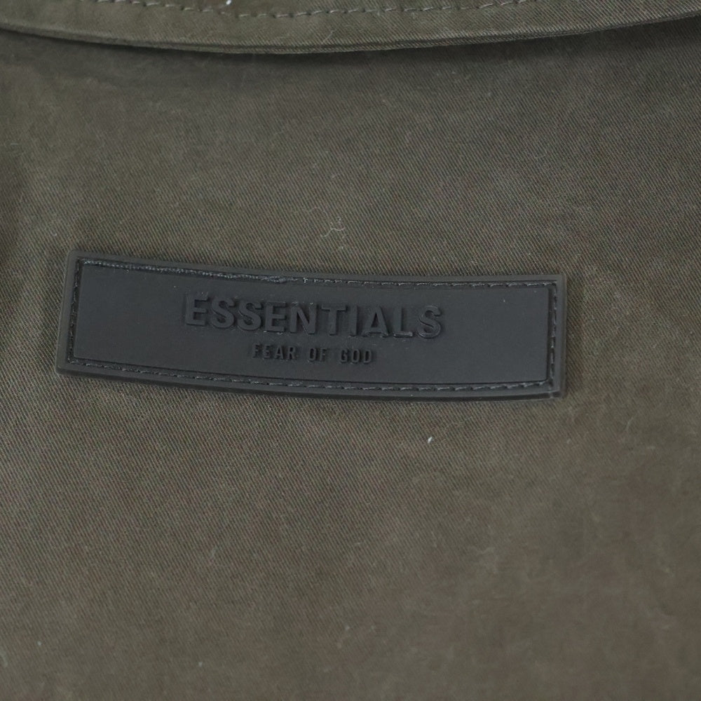 FEAR OF GOD ESSENTIALS(フィアオブゴッド エッセンシャルズ) 23SS Long Coat ロングコート ラバーロゴスナップボタンロングコート ブラウン