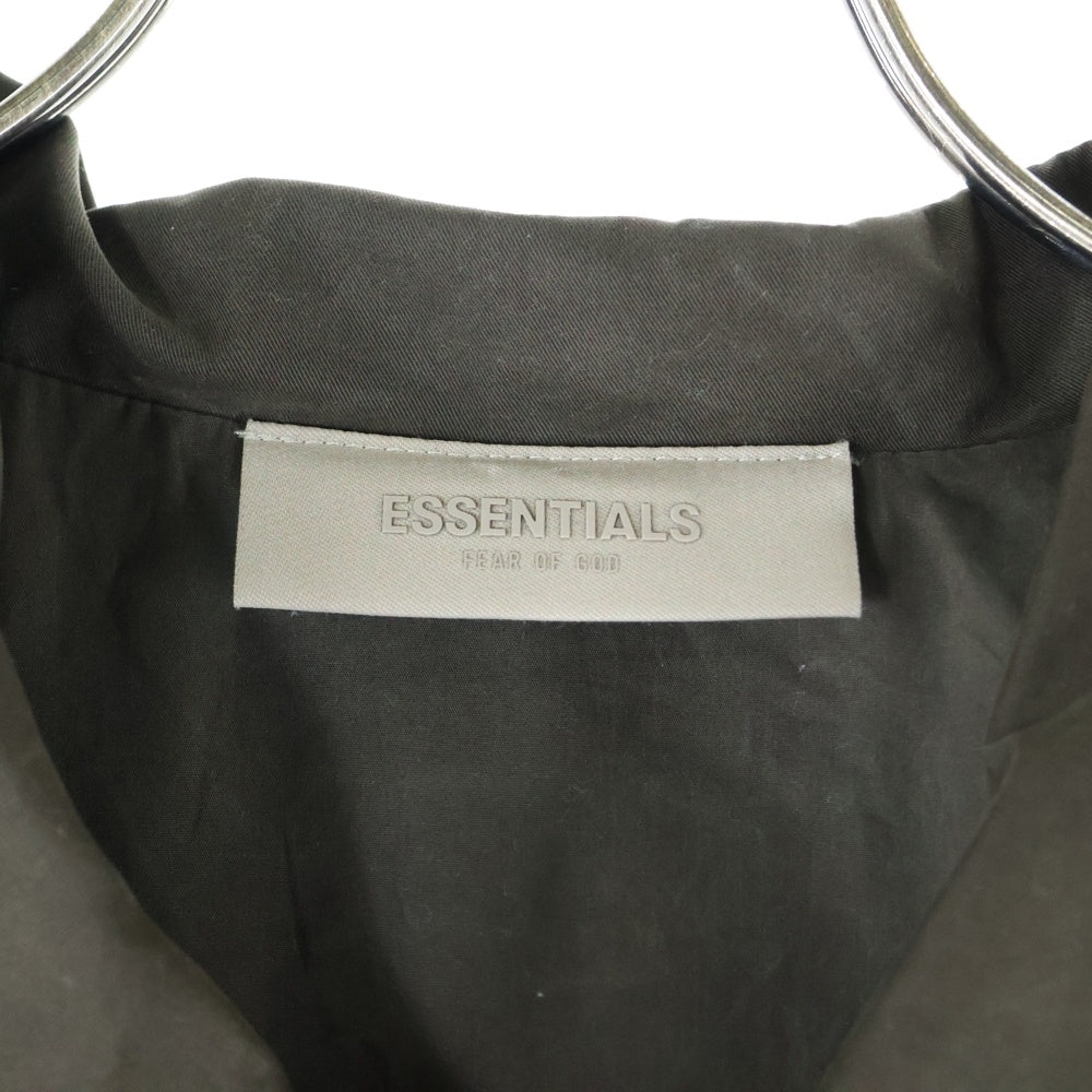 FEAR OF GOD ESSENTIALS(フィアオブゴッド エッセンシャルズ) 23SS Long Coat ロングコート ラバーロゴスナップボタンロングコート ブラウン