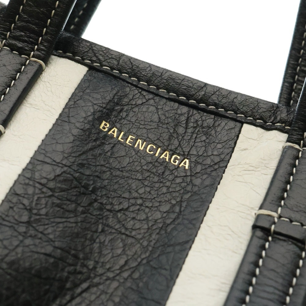 BALENCIAGA(バレンシアガ) 2WAY STRIPED SHOULDER BAG ストライプ ショルダーバッグ ハンドバッグ ブラック/ホワイト 671404 1090