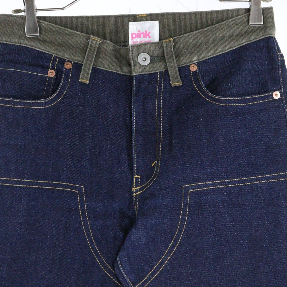 COMME des GARCONS JUNYA WATANABE MAN(コムデギャルソンジュンヤワタナベマン) Pink Double Knee Denim Pants ダブルニー デニムパンツ インディゴ UL-P006