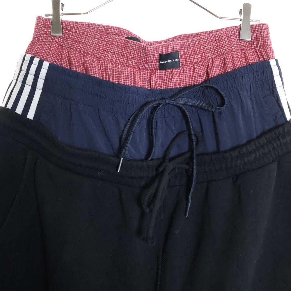 PROJECT G/R(プロジェクトジーアール) 25SS 3 Layerd Sweat pants レイヤードスウェットパンツ ブラック