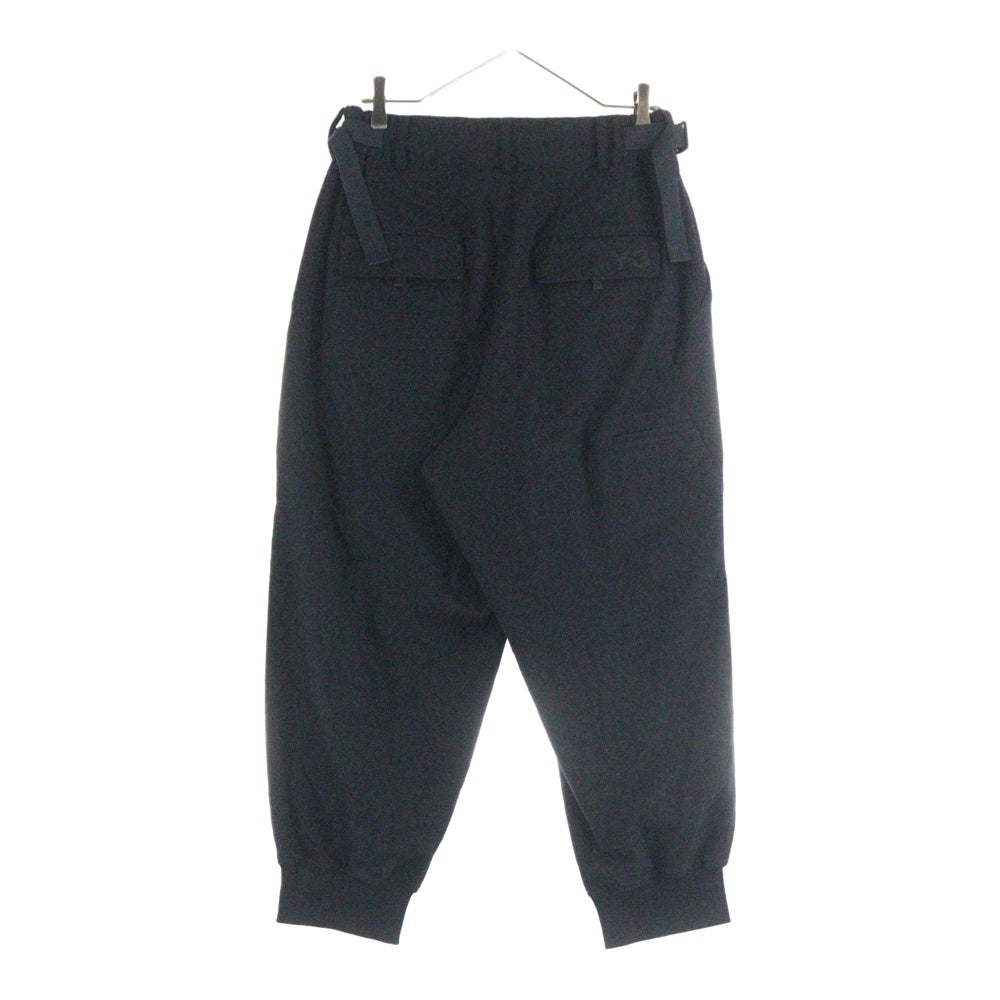 Y-3(ワイスリー) CLASSIC WOOL FLANNEL CUFF PANTS ウールタックパンツ ブラック HB3428