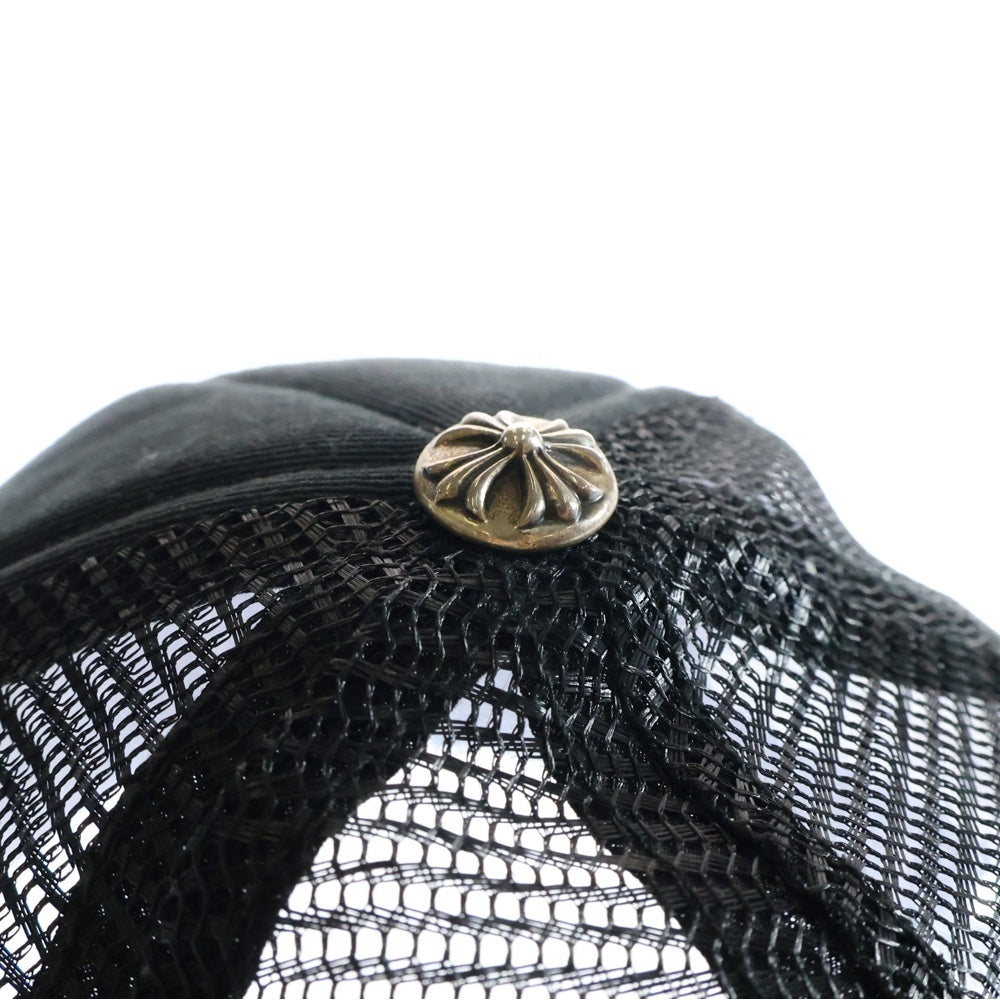 CHROME HEARTS(クロムハーツ) TRUCKER CAP FUCKパッチ メッシュトラッカーキャップ クロスボール付 帽子 ブラック