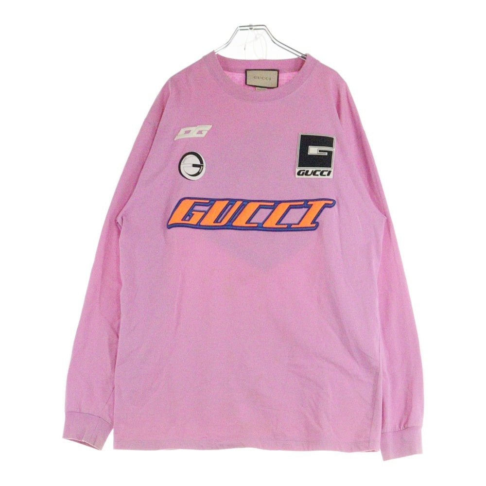 GUCCI(グッチ) Coastal Skater Boy L/S T-Shirt 長袖Tシャツ ロンT ピンク 778363 XJGBN