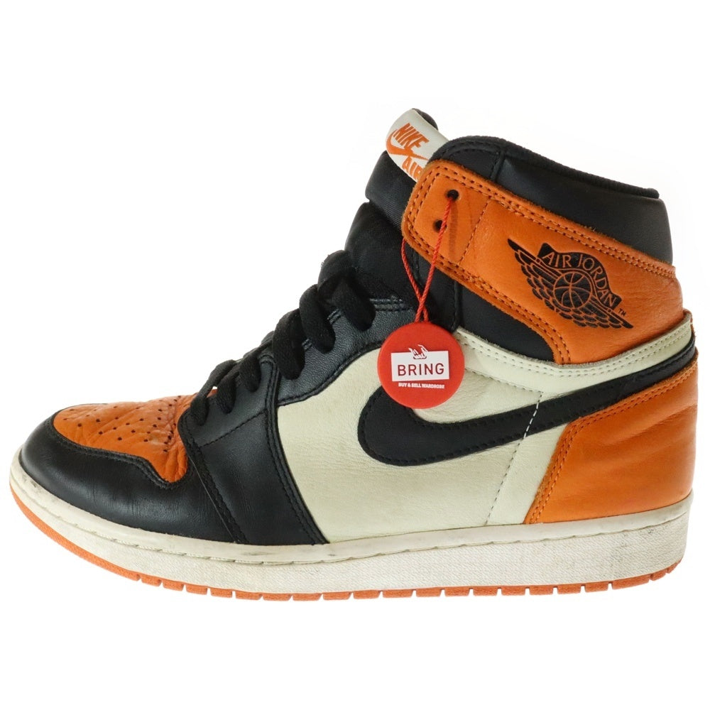 NIKE(ナイキ) AIR JORDAN1 RETRO HIGH OG エアジョーダン1 シャッタード バックボード ハイカットスニーカー オレンジ US10/28cm 555088-005