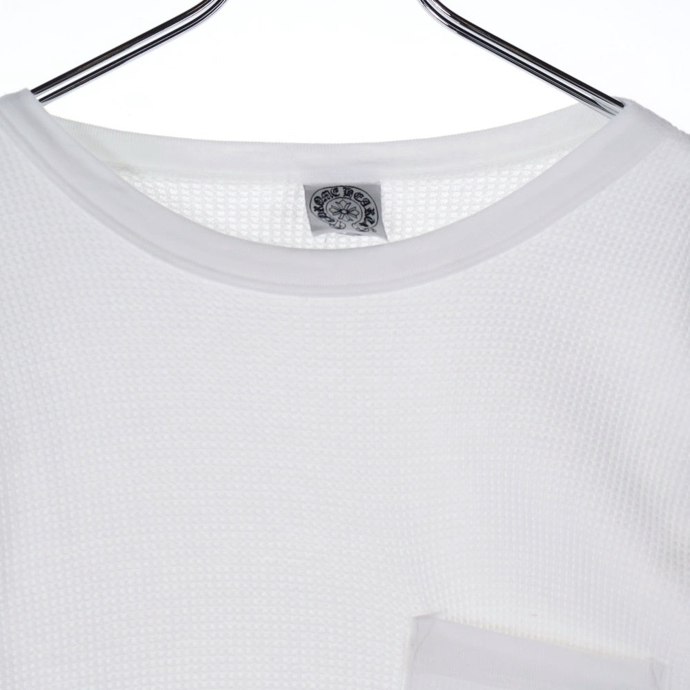 CHROME HEARTS(クロムハーツ) OLD DAGGER THERMAL L/S T-SHIRT オールド ダガー刺繍 サーマル長袖Tシャツ ホワイト