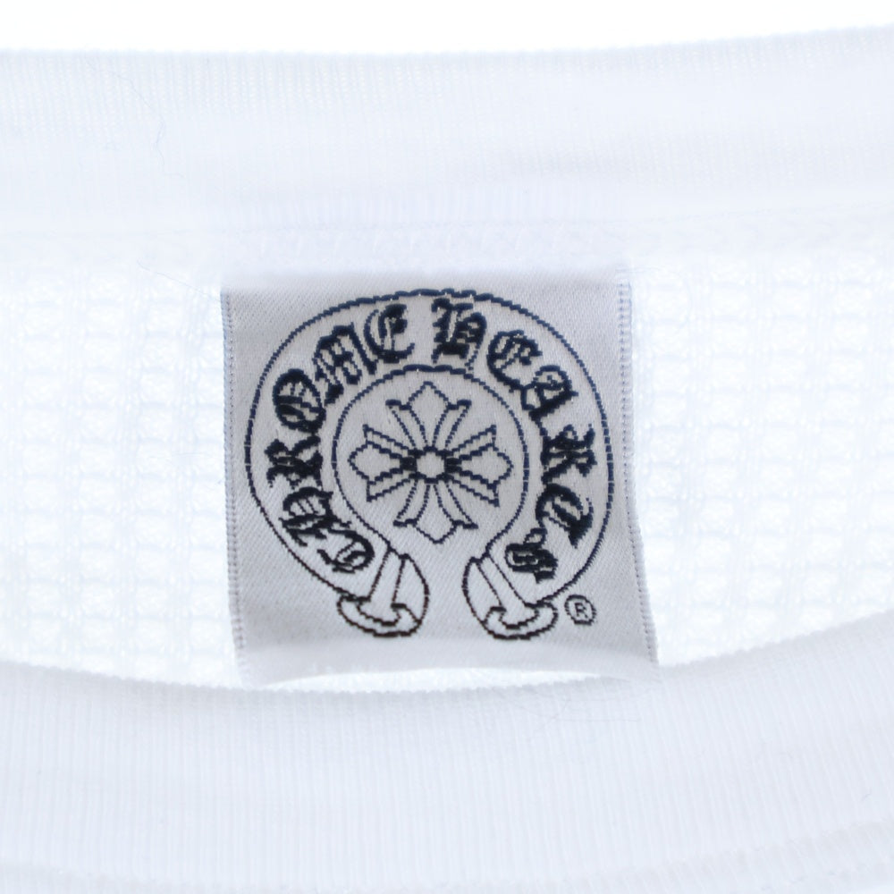 CHROME HEARTS(クロムハーツ) OLD DAGGER THERMAL L/S T-SHIRT オールド ダガー刺繍 サーマル長袖Tシャツ ホワイト