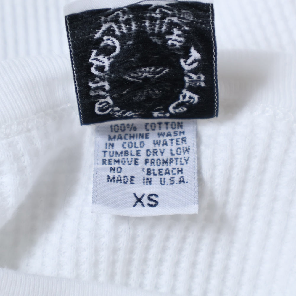 CHROME HEARTS(クロムハーツ) OLD DAGGER THERMAL L/S T-SHIRT オールド ダガー刺繍 サーマル長袖Tシャツ ホワイト