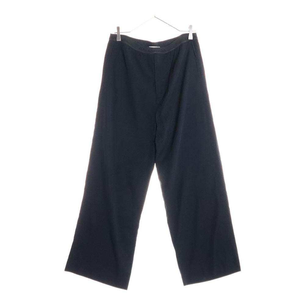 BALENCIAGA バレンシアガ ロゴ刺繍 ブラック ワイドスラックス パンツ BALENCIAGA(バレンシアガ) Logo Elasticated Waist Wide Leg