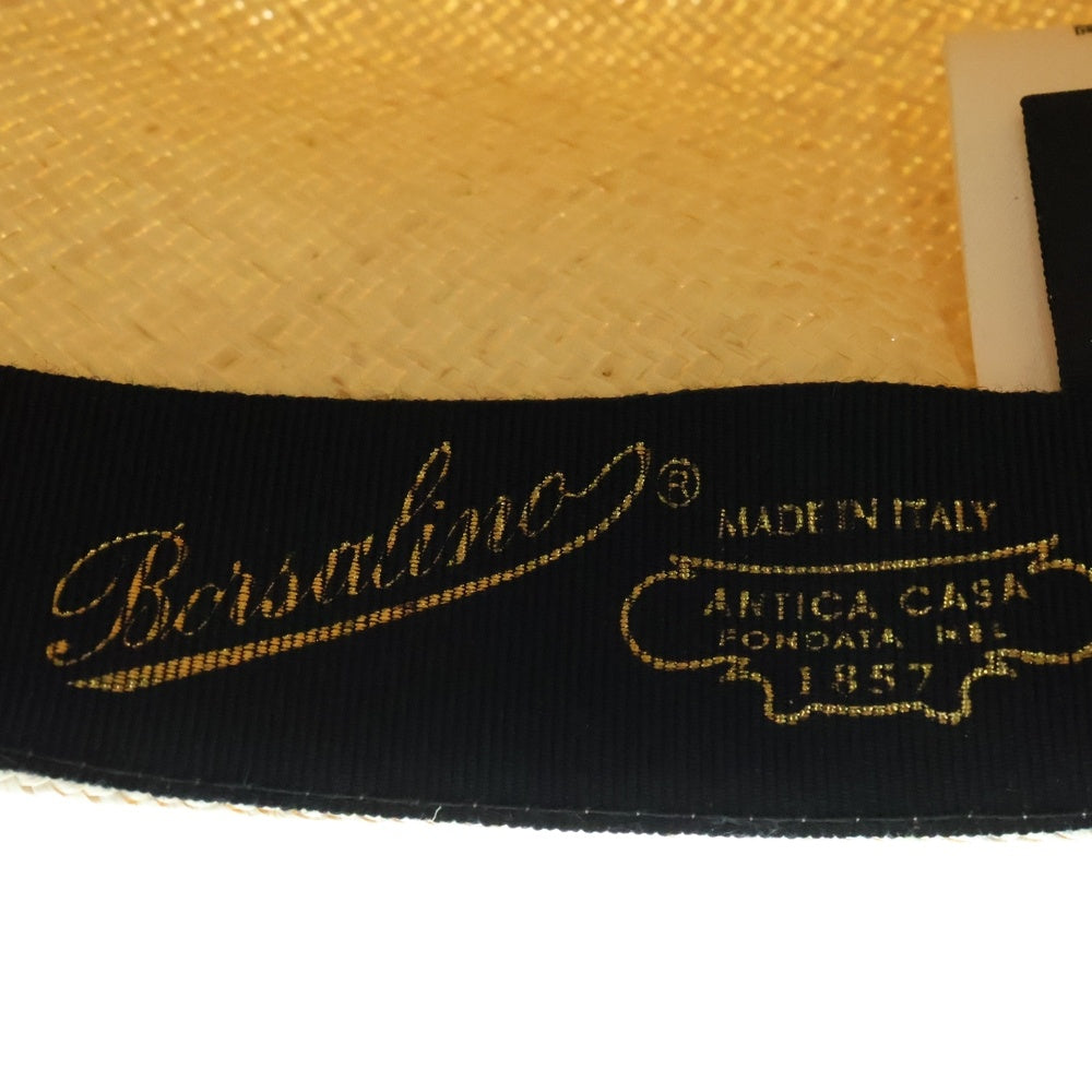 Borsalino(ボルサリーノ) ストローハット 麦わら帽子 ベージュ