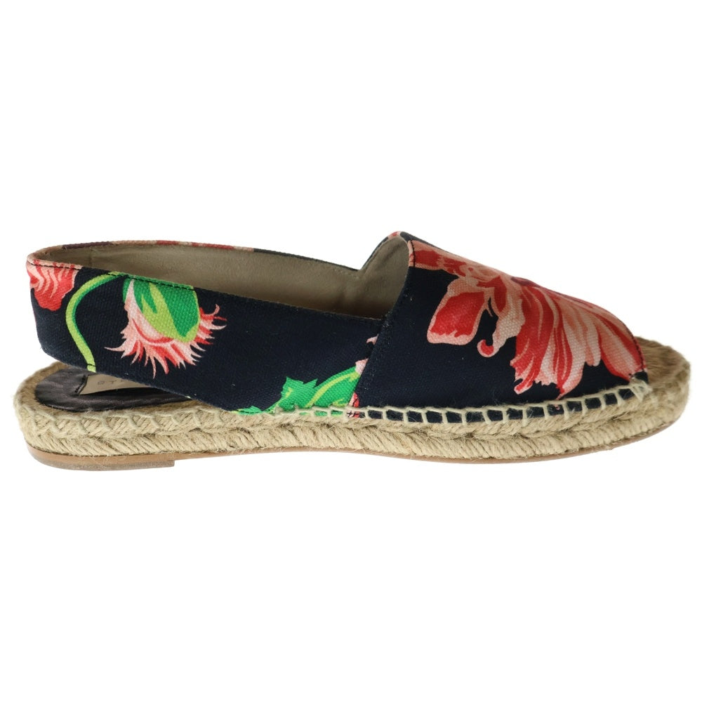 STELLA McCARTNEY(ステラマッカートニー) エスパドリーユ サンダル 花柄 レディース ブラック/レッド