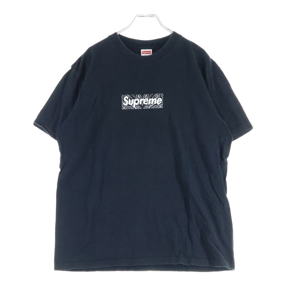 SUPREME(シュプリーム) 19AW Bandana Box Logo Tee バンダナ ボックスロゴ プリント クルーネック 半袖Tシャツ カットソー ブラック
