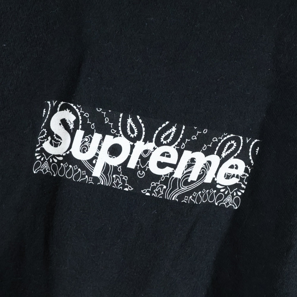 SUPREME(シュプリーム) 19AW Bandana Box Logo Tee バンダナ ボックスロゴ プリント クルーネック 半袖Tシャツ カットソー ブラック