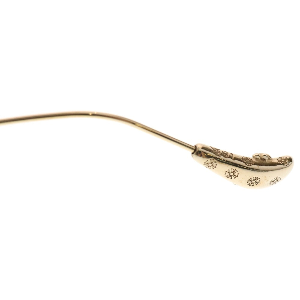 CHROME HEARTS(クロムハーツ) BONE PRONE IV 18KGP CHプラステンプルメタルフレームサングラス メガネ ゴールド/レッド