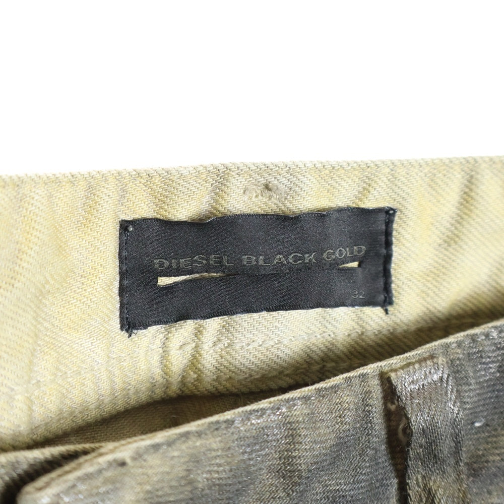DIESEL BLACK GOLD(ディーゼルブラックゴールド) コーティング スキニーデニムパンツ ベージュ TYPE-242