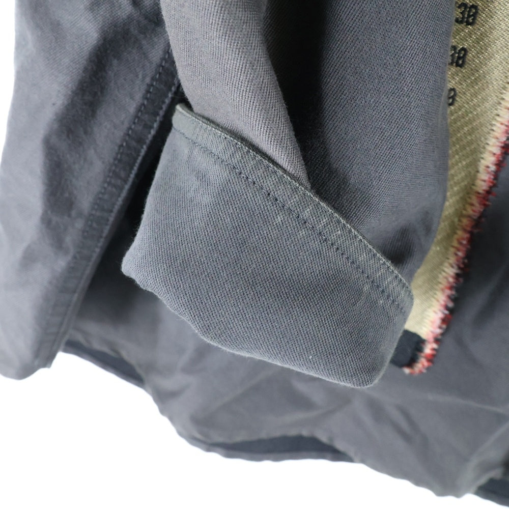 doublet(ダブレット) DEADSTOCK FLASHER JACQUARD SHIRT デッドストックフラッシャー ジャガード長袖シャツ グレー 18SS03Bl61