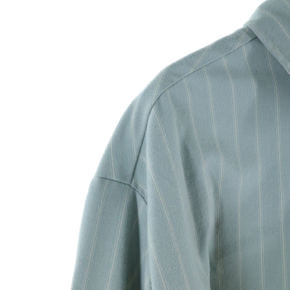 KITH(キス) 25AW Flannel Tomas ストライプ長袖シャツ グリーン