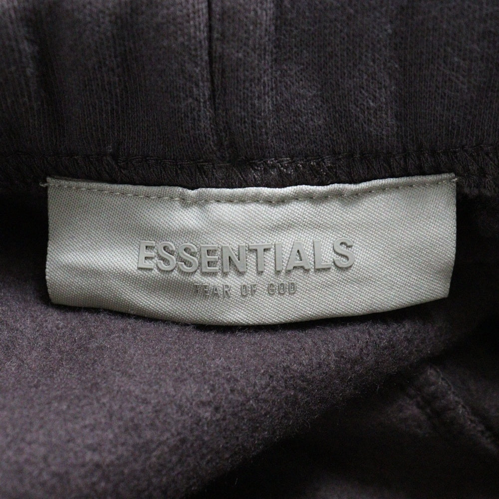 FEAR OF GOD ESSENTIALS(フィアオブゴッド エッセンシャルズ) SHORT PANTS ラバーロゴスウェットハーフパンツ ショーツ ブラウン