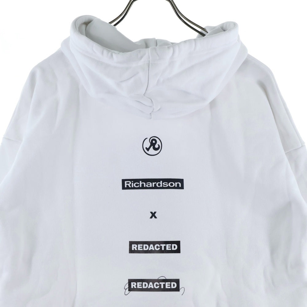 Richardson(リチャードソン) ×Gilles Peress Hooded Sweatshirt ×ジールペレス フーデッドスウェットシャツ フォトプリントプルオーバースウェットパーカー ZPM-81100-A ホワイト