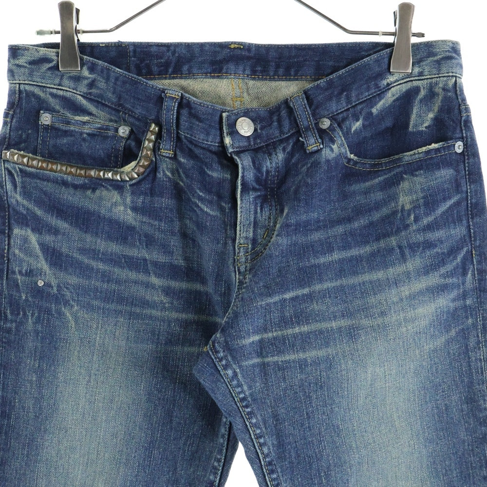 HYSTERIC GLAMOUR(ヒステリックグラマー) Kinky Jeans キンキージーンズ スタッズ装飾スキニーデニム 2AP-5634 インディゴ