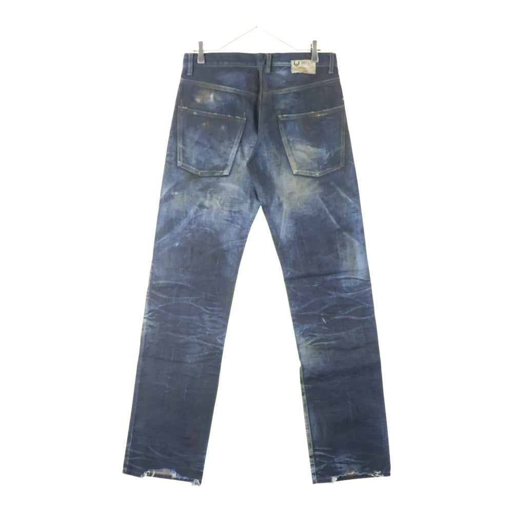 Bill Wall Leather/BWL(ビルウォールレザー) William Wall ウィリアム・ウォール ダメージ加工デニム ストレートデニムパンツ WD0313AW インディゴ