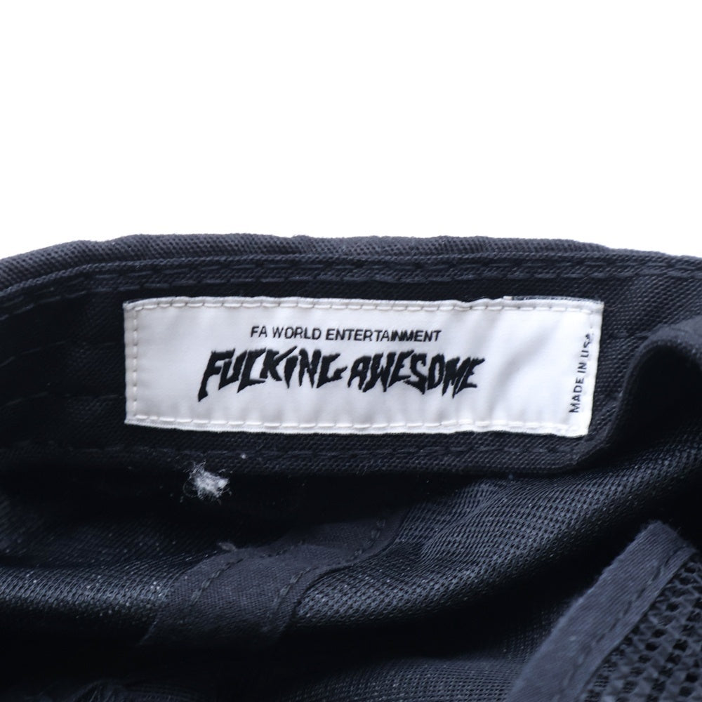 FUCKING AWESOME(ファッキンオーサム) 6 Panel Hat ロゴプリント6パネルキャップ 帽子 ブラック