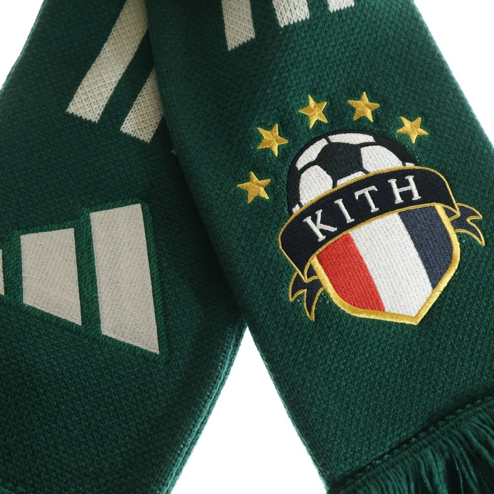 KITH(キス) 25SS adidas Football Scarf アディダス フットボールスカーフ ニットマフラー グリーン JN3603