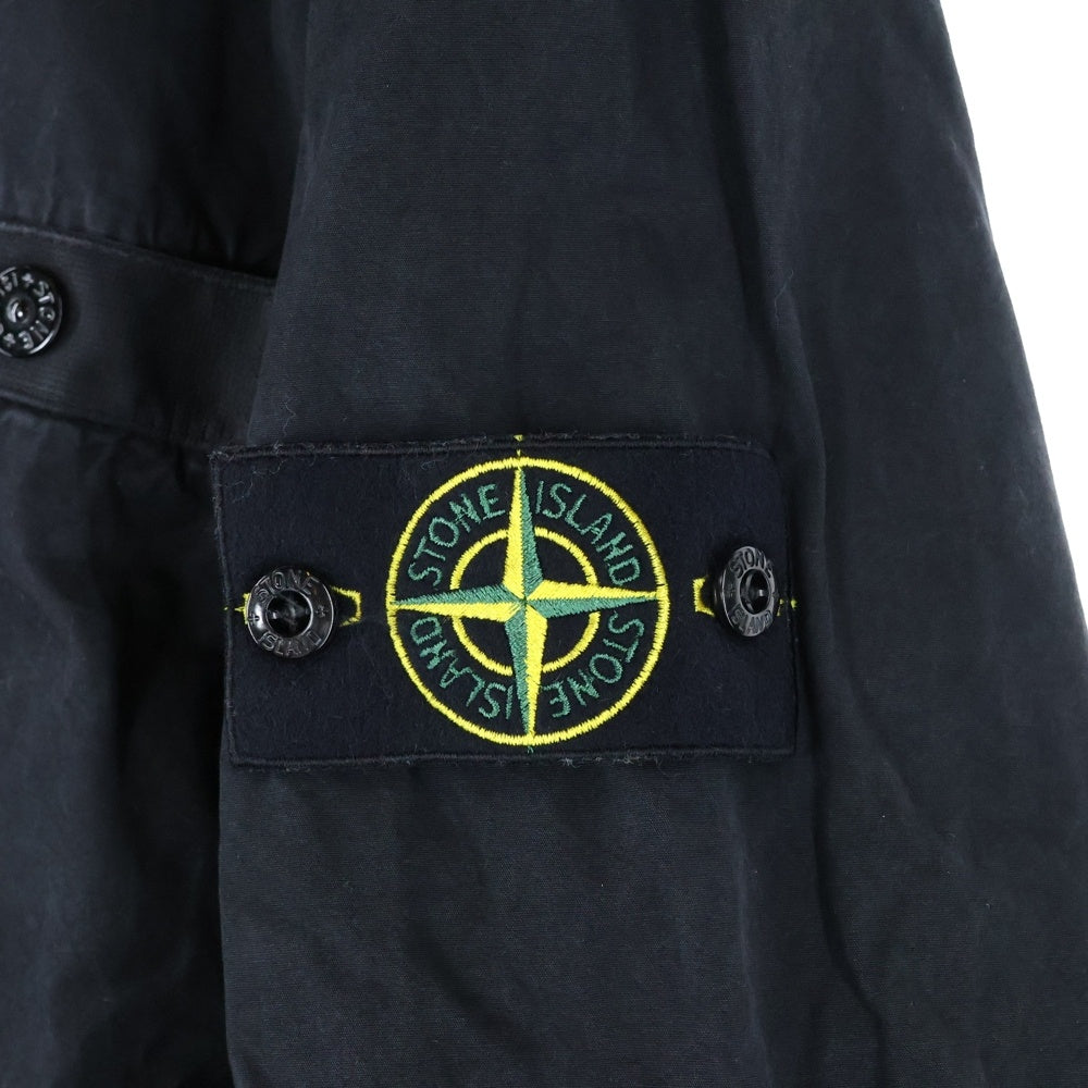 STONE ISLAND(ストーンアイランド) Cotton Canvas Shirt ブラッシュ加工 コットンキャンバスシャツ ブラック K1S151200029 S00WN