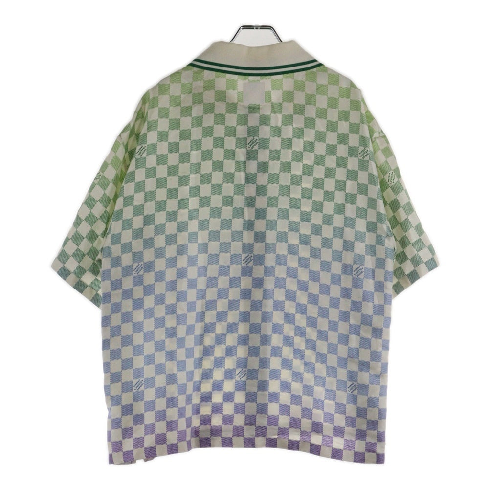 LOUIS VUITTON(ルイヴィトン) 25AW Multicolor Gradient Damier Silk Polo Shirt ダミエグラデーション シルク半袖シャツ グリーン RM252MV SHC HTS34W