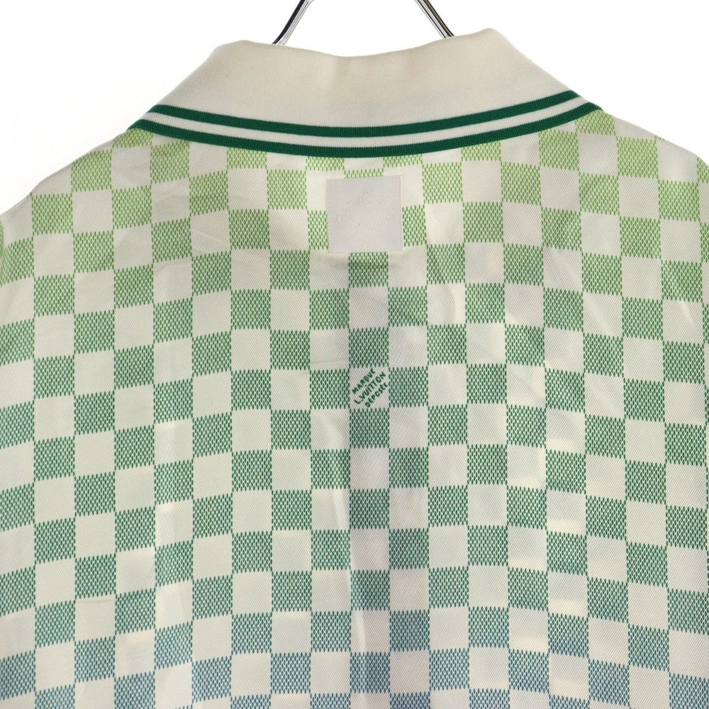 LOUIS VUITTON(ルイヴィトン) 25AW Multicolor Gradient Damier Silk Polo Shirt ダミエグラデーション シルク半袖シャツ グリーン RM252MV SHC HTS34W