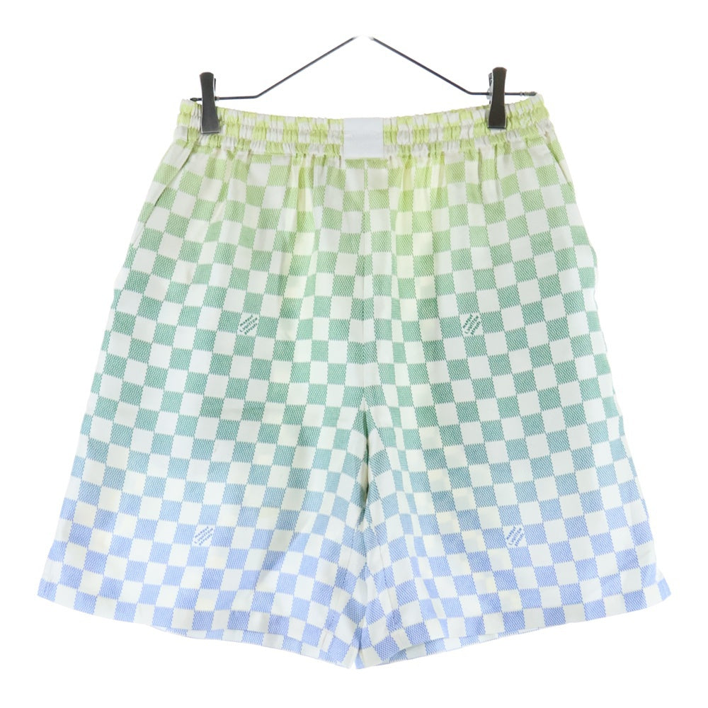 LOUIS VUITTON(ルイヴィトン) 25AW Multicolor Gradient Damier Silk Shorts ダミエグラデーション シルクショーツ ハーフパンツ グリーン RM252MV SHC HTP31W