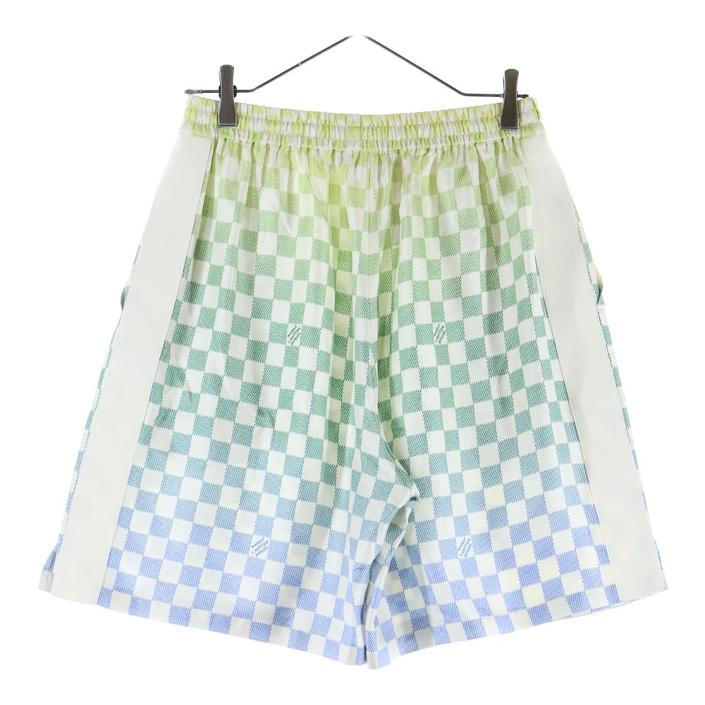 LOUIS VUITTON(ルイヴィトン) 25AW Multicolor Gradient Damier Silk Shorts ダミエグラデーション シルクショーツ ハーフパンツ グリーン RM252MV SHC HTP31W