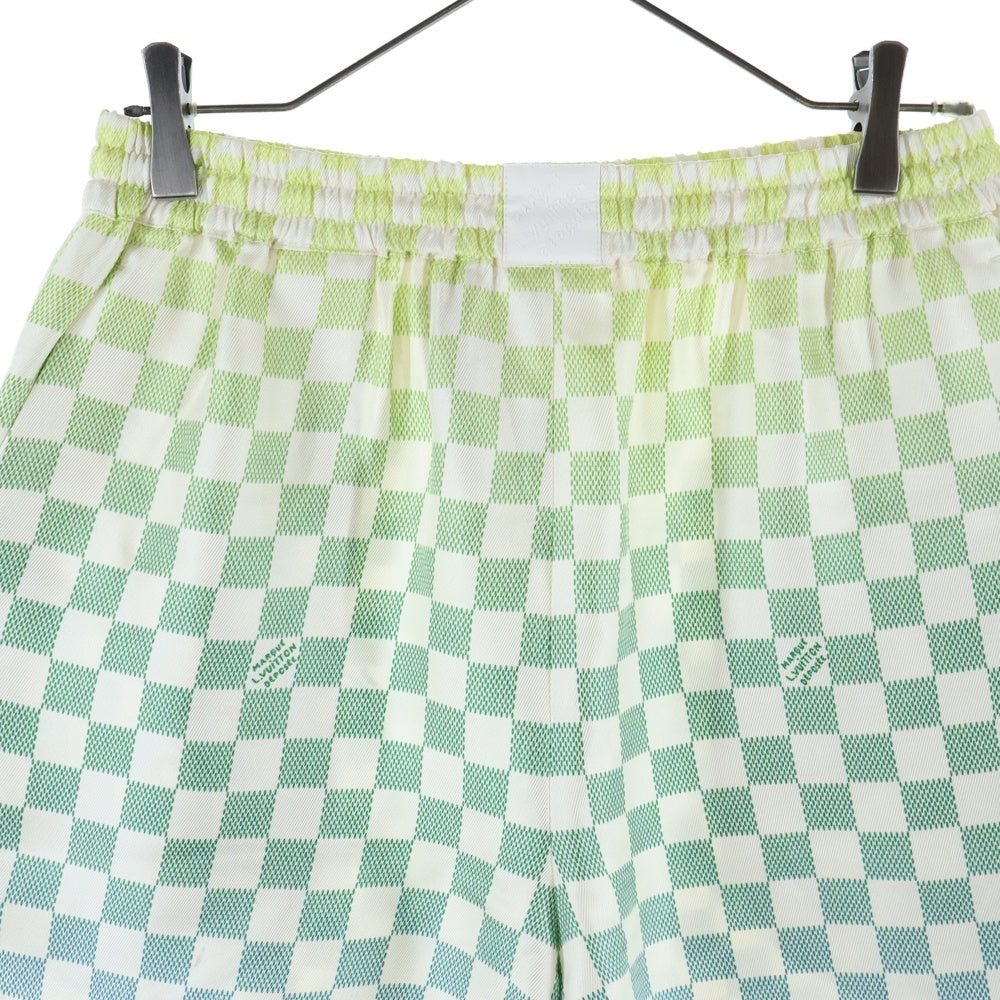 LOUIS VUITTON(ルイヴィトン) 25AW Multicolor Gradient Damier Silk Shorts ダミエグラデーション シルクショーツ ハーフパンツ グリーン RM252MV SHC HTP31W