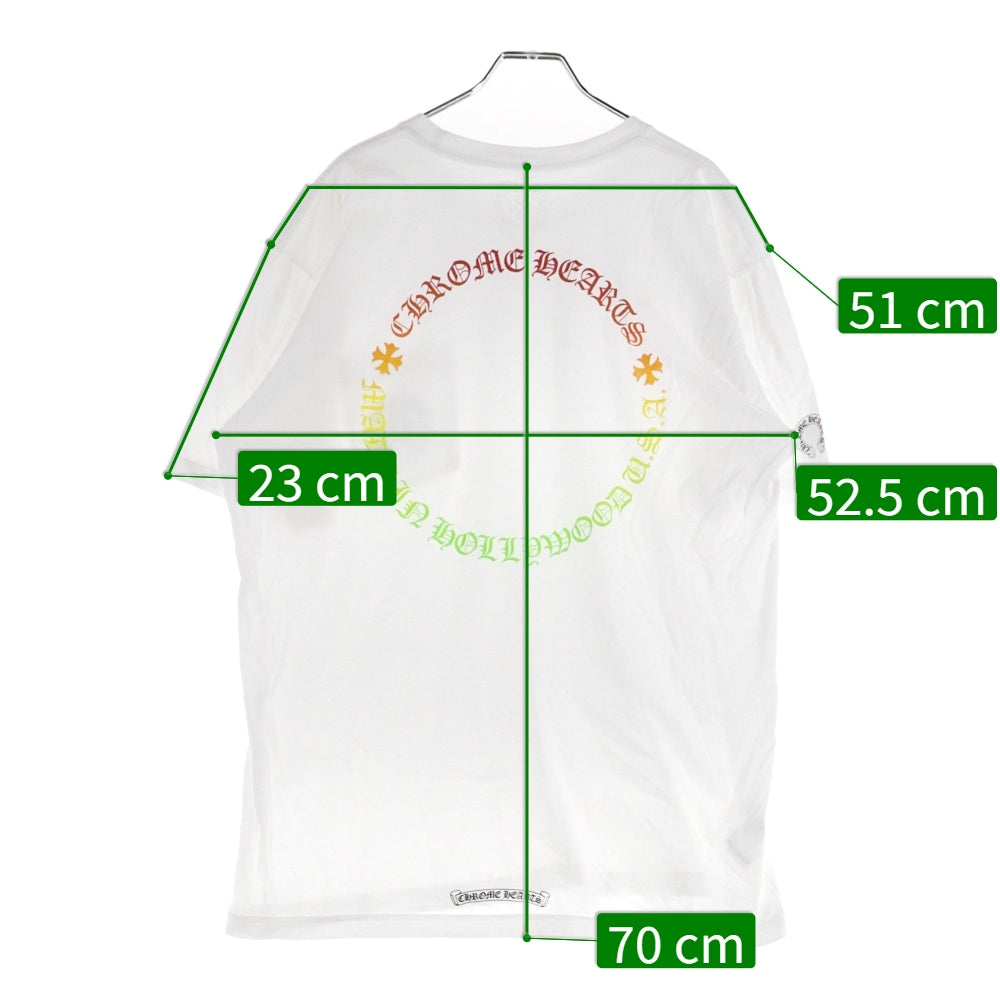 CHROME HEARTS(クロムハーツ) CH T-SHIRT グラデーション サークルロゴ 半袖Tシャツ ホワイト