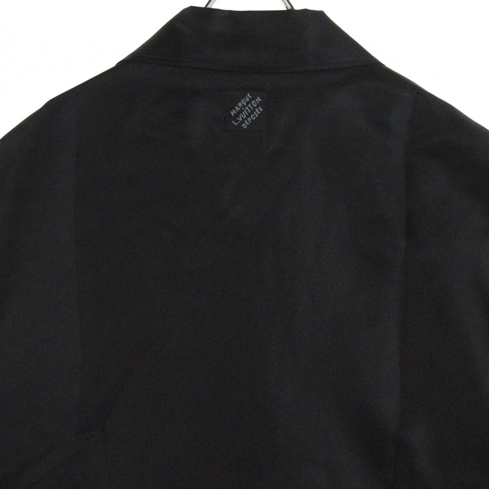 LOUIS VUITTON(ルイヴィトン) 25AW LV Flower Logo Silk Short Sleeve Shirt シルク半袖シャツ ブラック RM252M YJV HTS72W