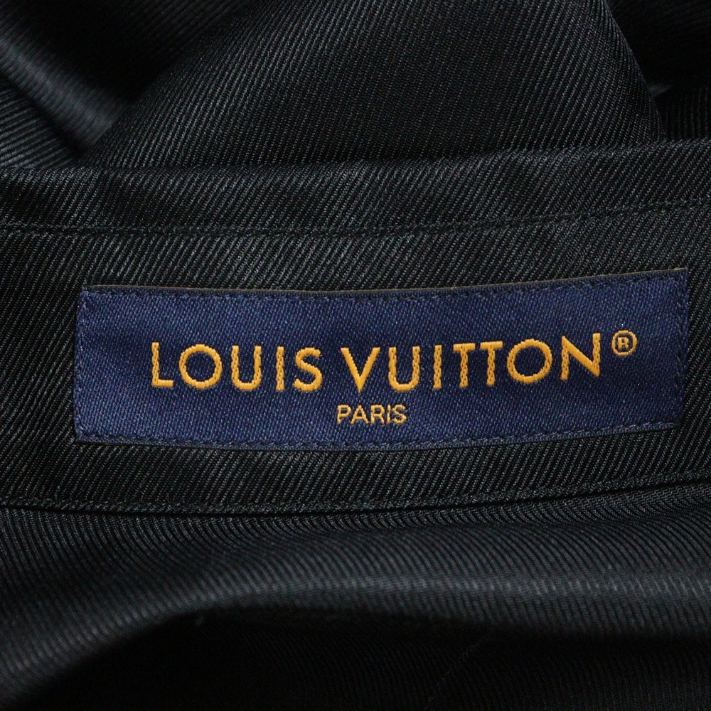 LOUIS VUITTON(ルイヴィトン) 25AW LV Flower Logo Silk Short Sleeve Shirt シルク半袖シャツ ブラック RM252M YJV HTS72W