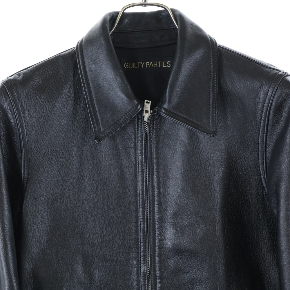 WACKO MARIA(ワコマリア) Steer Hide Lining Leather Jacket シングルライダースジャケット レザージャケット ブラック