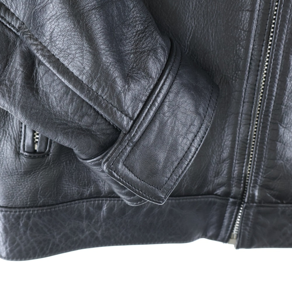 WACKO MARIA(ワコマリア) Steer Hide Lining Leather Jacket シングルライダースジャケット レザージャケット ブラック