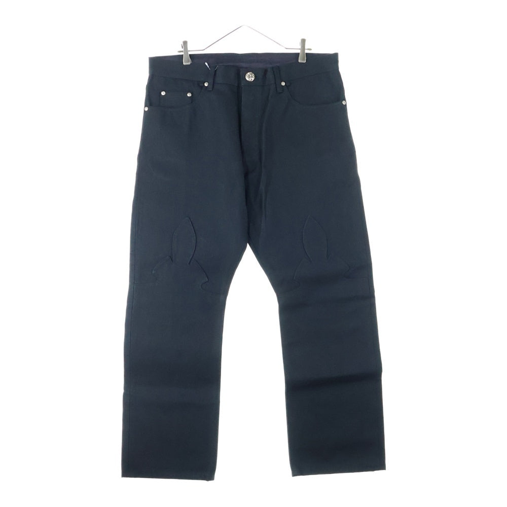 CHROME HEARTS(クロムハーツ) DNN PANTS FLEURKNEE フレアニー デニムパンツ ワイドパンツ ブラック