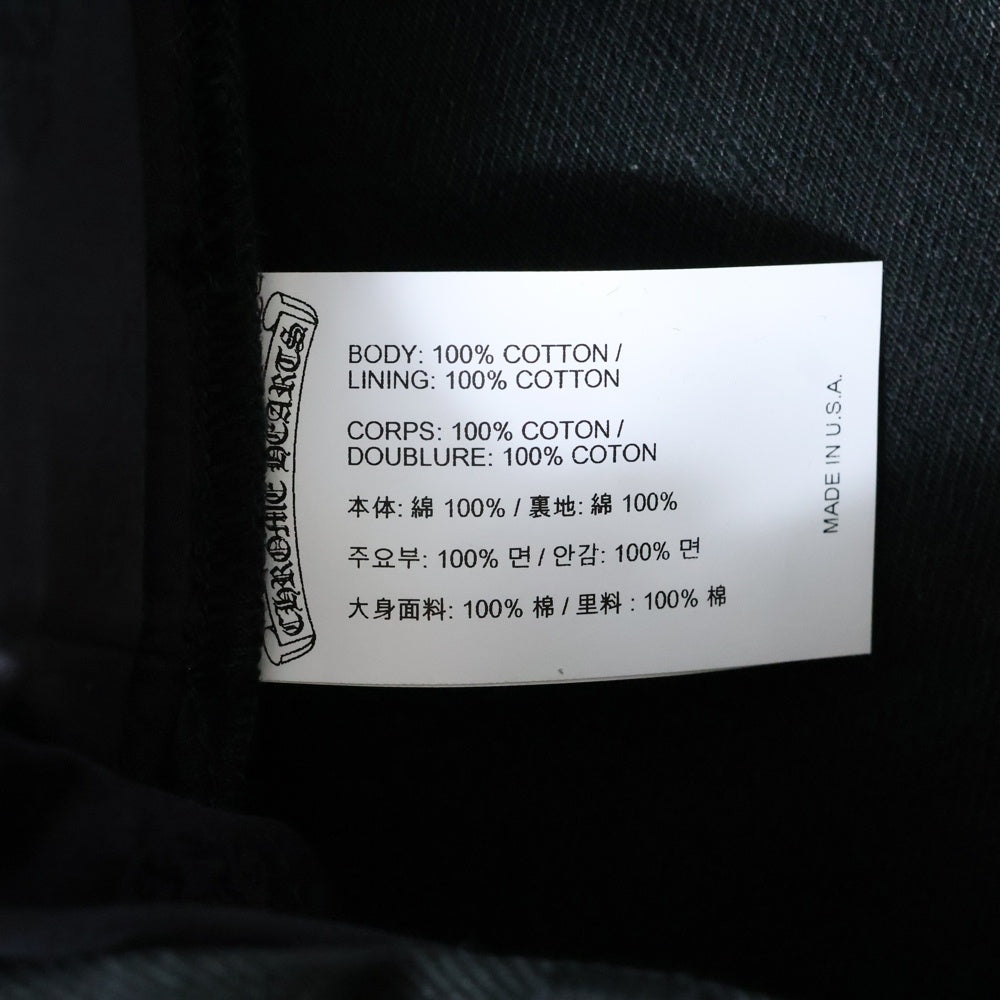 CHROME HEARTS(クロムハーツ) DNN PANTS FLEURKNEE フレアニー デニムパンツ ワイドパンツ ブラック