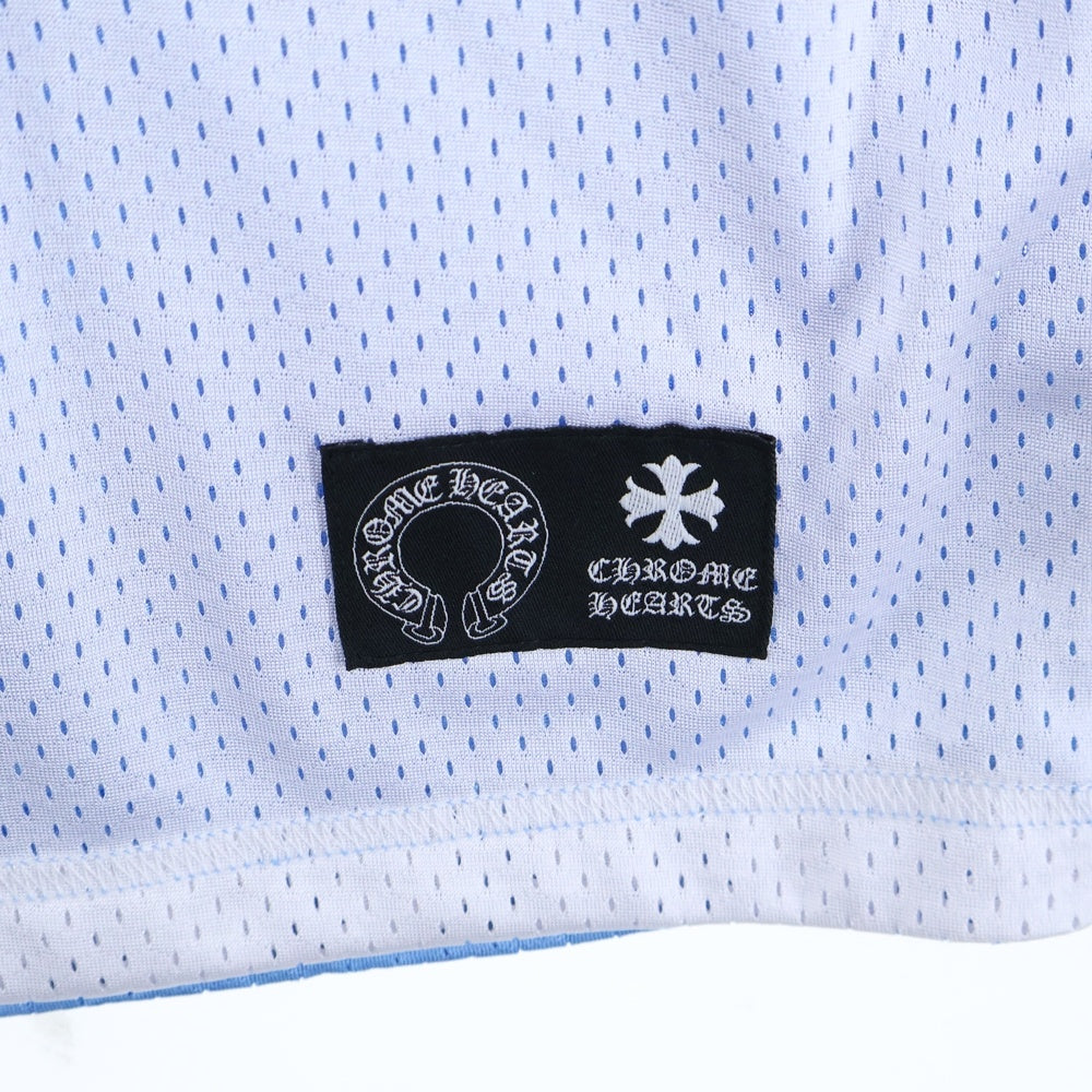 CHROME HEARTS(クロムハーツ) MESH WARM UP JERSEY リバーシブルCHロゴプリントメッシュタンクトップ ブルー