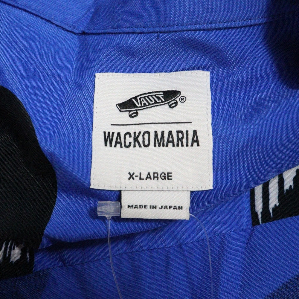 WACKO MARIA(ワコマリア) Record Hawaiian Shirt レコード ハワイアン 半袖シャツ ブラック/ブルー