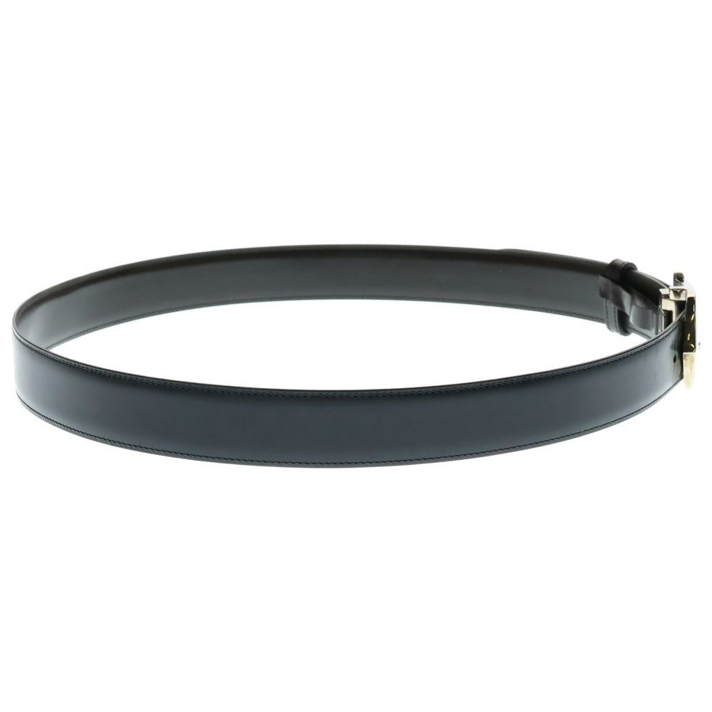 Cartier(カルティエ) C Alonger Leather Belt Cアロンジェ シルバーバックル リバーシブルベルト ブラック/ブラウン