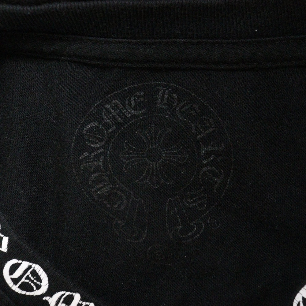 CHROME HEARTS(クロムハーツ) NECK LOGO S/S TEE ネックロゴプリント 半袖Tシャツ カットソー ブラック