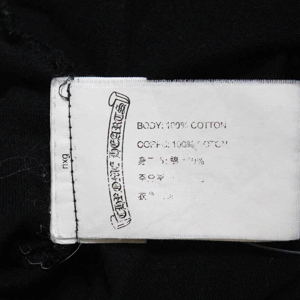CHROME HEARTS(クロムハーツ) NECK LOGO S/S TEE ネックロゴプリント 半袖Tシャツ カットソー ブラック