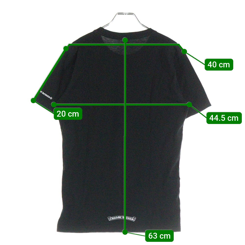 CHROME HEARTS(クロムハーツ) NECK LOGO S/S TEE ネックロゴプリント 半袖Tシャツ カットソー ブラック