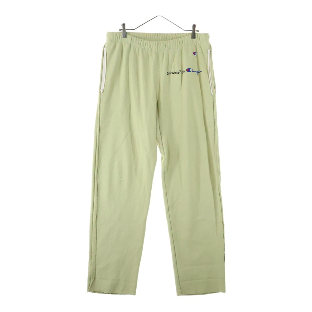 OFF-WHITE(オフホワイト) 18SS ×Champion Sweatpants チャンピオン 刺繍スウェットパンツ グリーン OMCH002S18875049