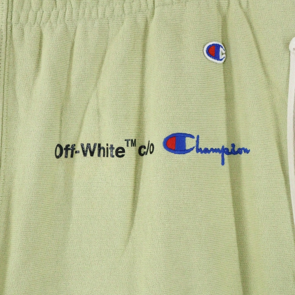 OFF-WHITE(オフホワイト) 18SS ×Champion Sweatpants チャンピオン 刺繍スウェットパンツ グリーン OMCH002S18875049